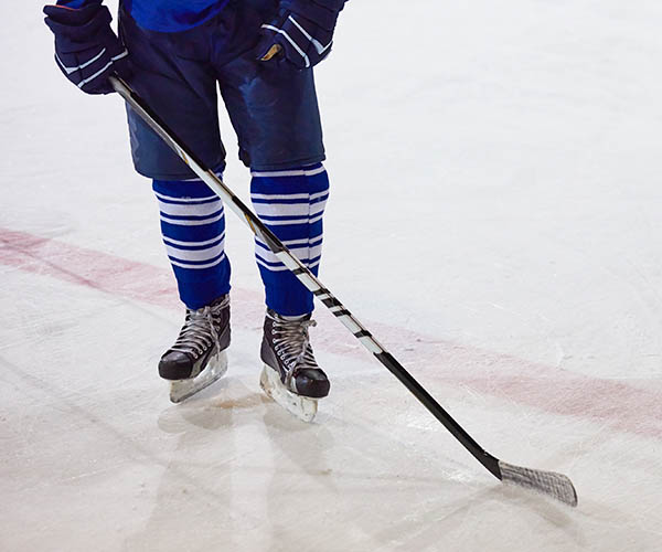 Hockey Player with a stick